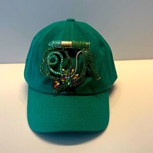 Green Embellished Cap